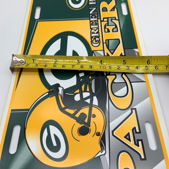 Vintage NFL Tag Express Green Bay Packers Retro Logo Plastic License Plate - Picture 11 of 11